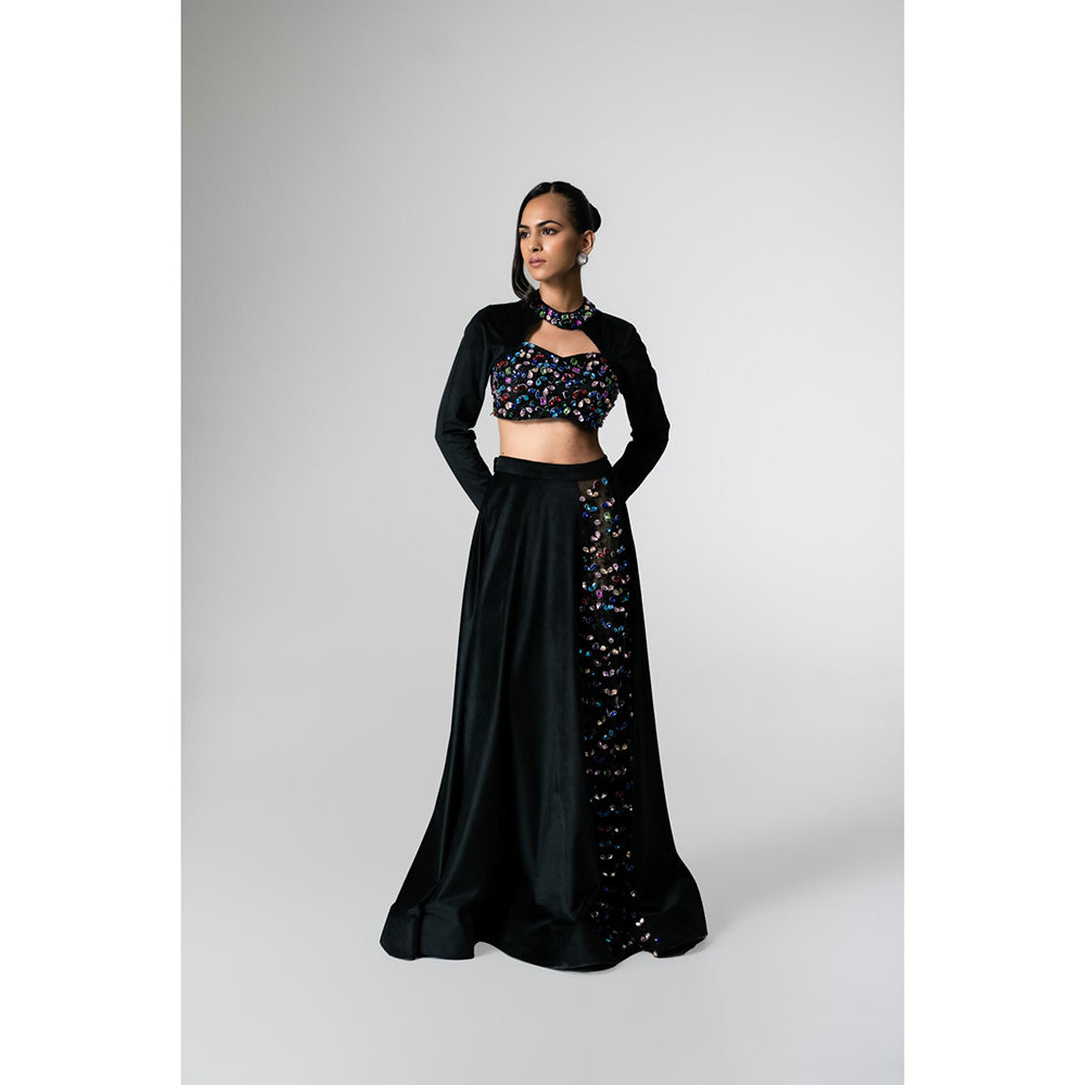 KHUMAAR SHUCHI BHUTANI The Twilight Rogue Black Co-Ord Set