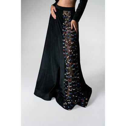 KHUMAAR SHUCHI BHUTANI The Twilight Rogue Black Co-Ord Set