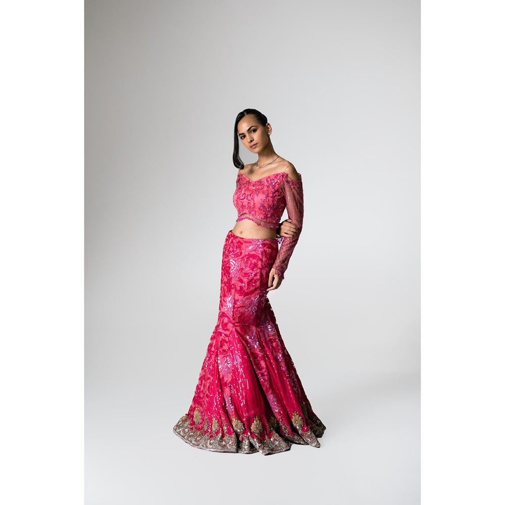 KHUMAAR SHUCHI BHUTANI The Rose Pink Statement Co-Ord Set