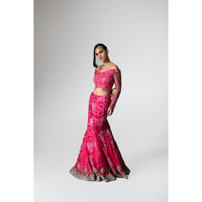 KHUMAAR SHUCHI BHUTANI The Rose Pink Statement Co-Ord Set
