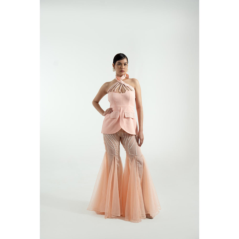 KHUMAAR SHUCHI BHUTANI The Sacred Slumber Peach Co-Ord Set
