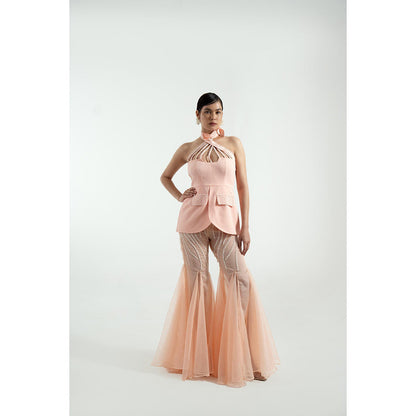 KHUMAAR SHUCHI BHUTANI The Sacred Slumber Peach Co-Ord Set