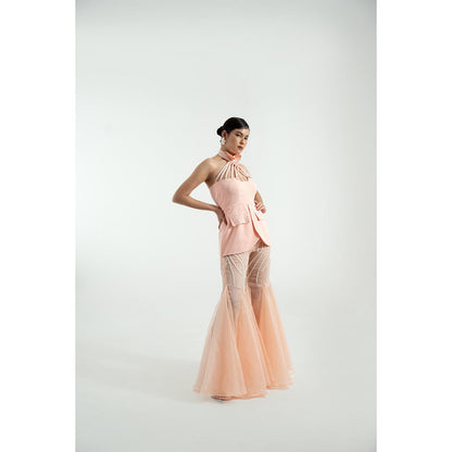 KHUMAAR SHUCHI BHUTANI The Sacred Slumber Peach Co-Ord Set