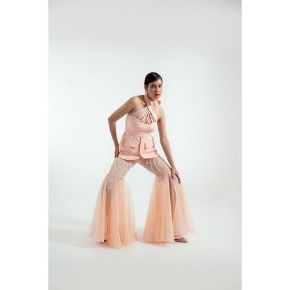 KHUMAAR SHUCHI BHUTANI The Sacred Slumber Peach Co-Ord Set