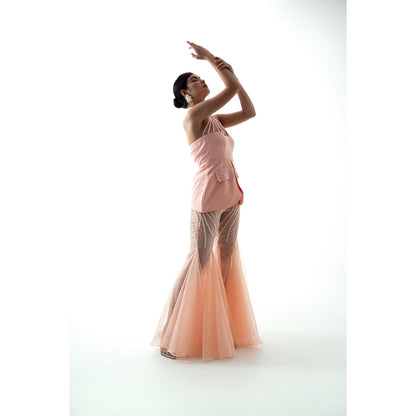 KHUMAAR SHUCHI BHUTANI The Sacred Slumber Peach Co-Ord Set