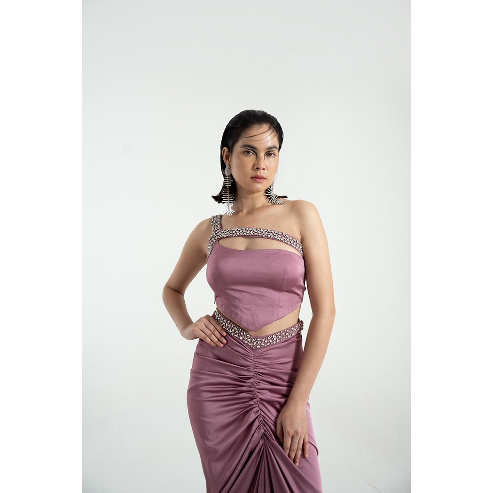 KHUMAAR SHUCHI BHUTANI The Mystic Vision Mauve Co-Ord Set