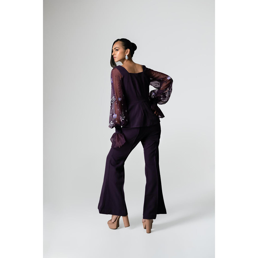 KHUMAAR SHUCHI BHUTANI The Orion Bloom Purple Co-Ord Set