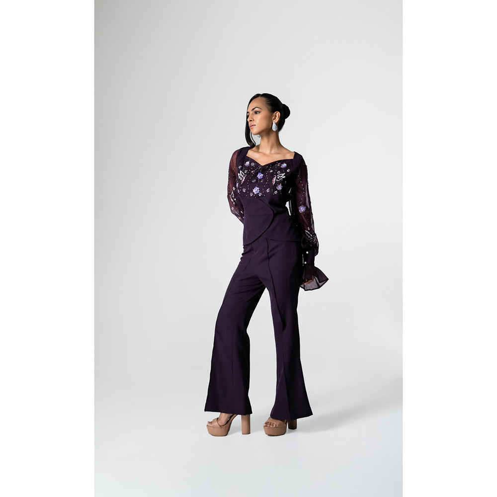 KHUMAAR SHUCHI BHUTANI The Orion Bloom Purple Co-Ord Set