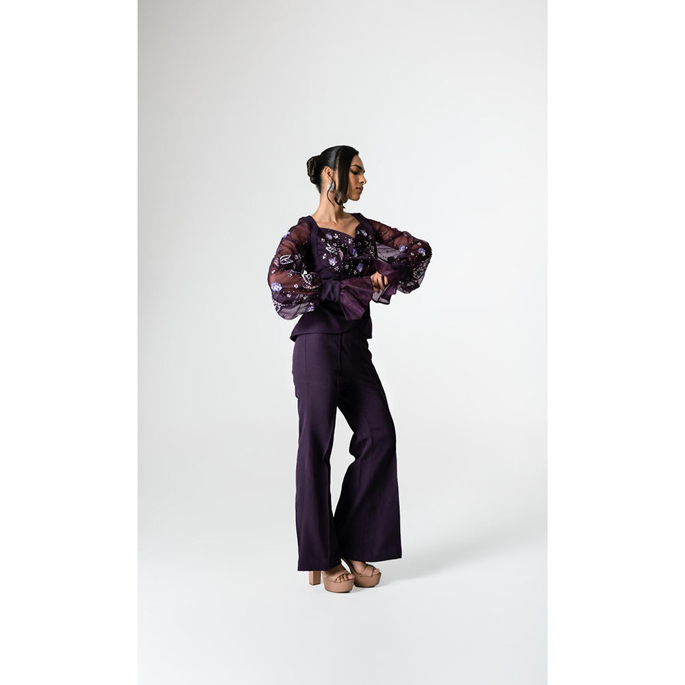 KHUMAAR SHUCHI BHUTANI The Orion Bloom Purple Co-Ord Set