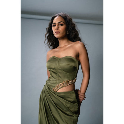 KHUMAAR SHUCHI BHUTANI The Olive Mirage Dress
