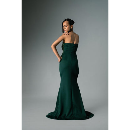 KHUMAAR SHUCHI BHUTANI The Ember Bloom Green Gown