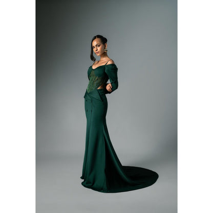 KHUMAAR SHUCHI BHUTANI The Becoming Hour Green Gown