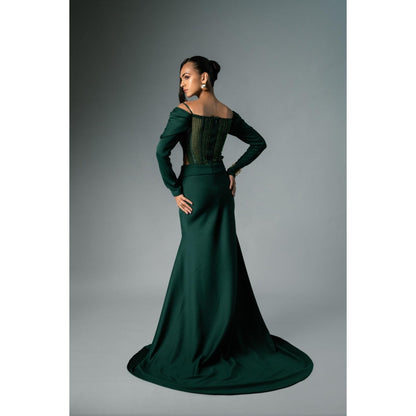 KHUMAAR SHUCHI BHUTANI The Becoming Hour Green Gown
