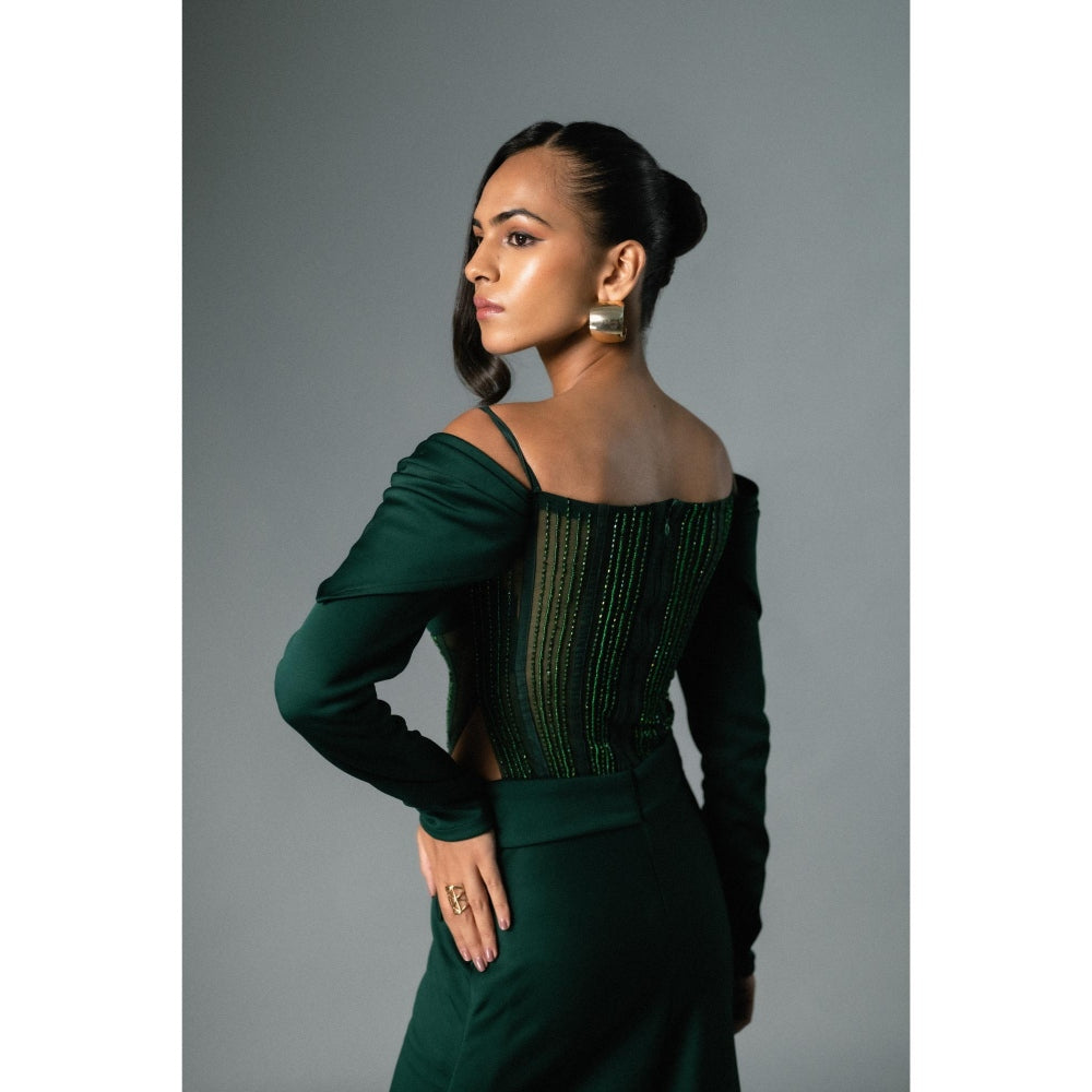 KHUMAAR SHUCHI BHUTANI The Becoming Hour Green Gown