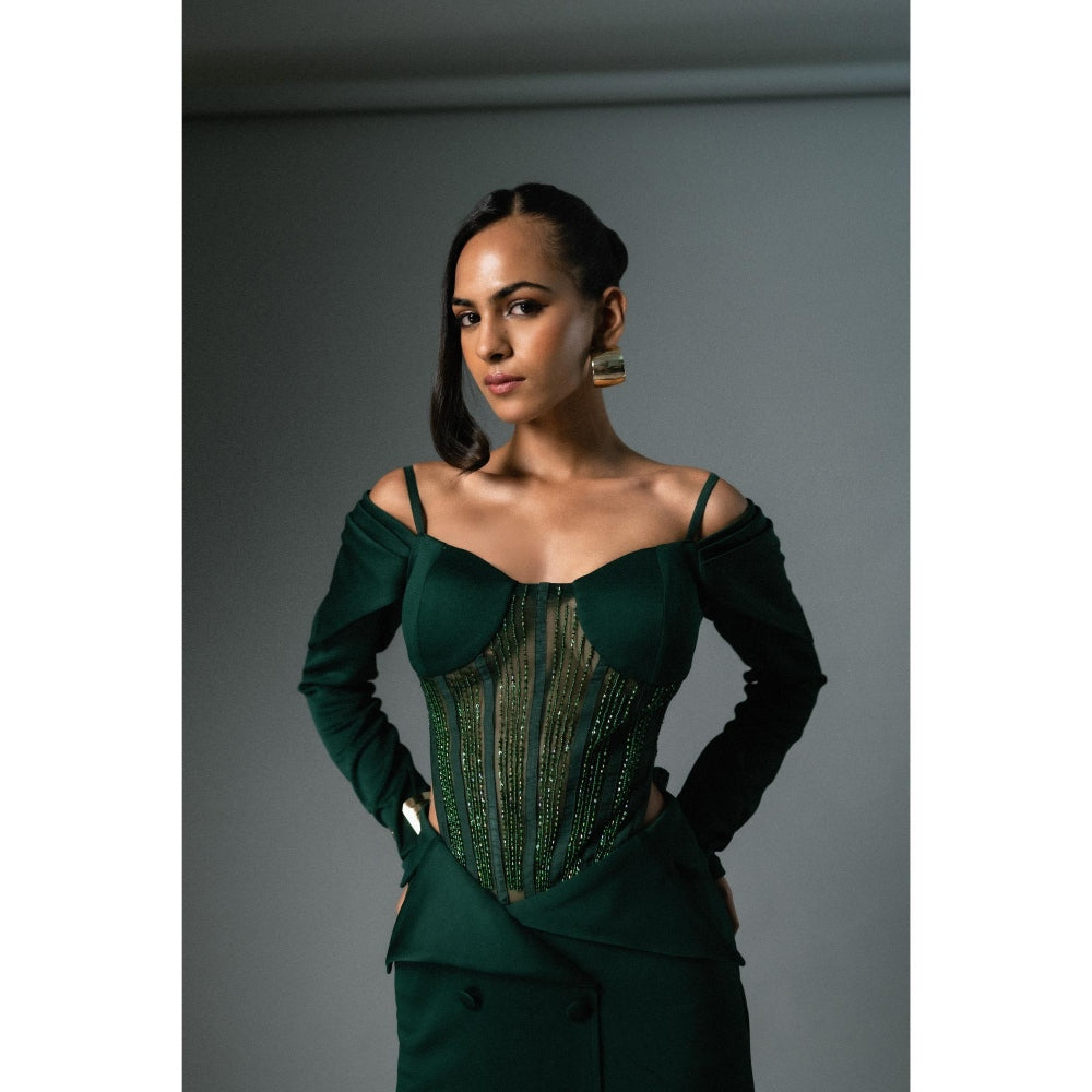 KHUMAAR SHUCHI BHUTANI The Becoming Hour Green Gown