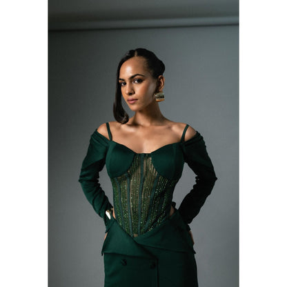 KHUMAAR SHUCHI BHUTANI The Becoming Hour Green Gown