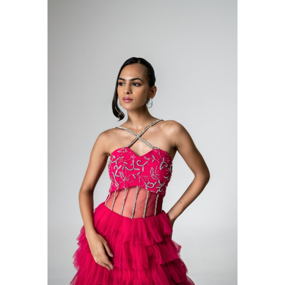 KHUMAAR SHUCHI BHUTANI The Cinderella Haze Pink Gown