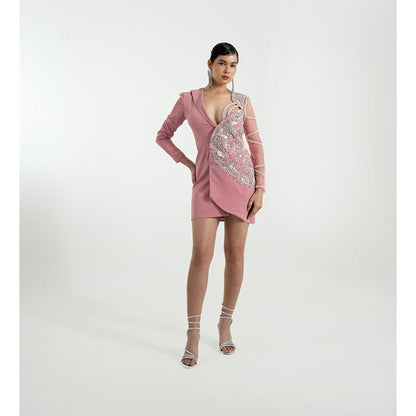 KHUMAAR SHUCHI BHUTANI Manifesting Stardust Pink Dress