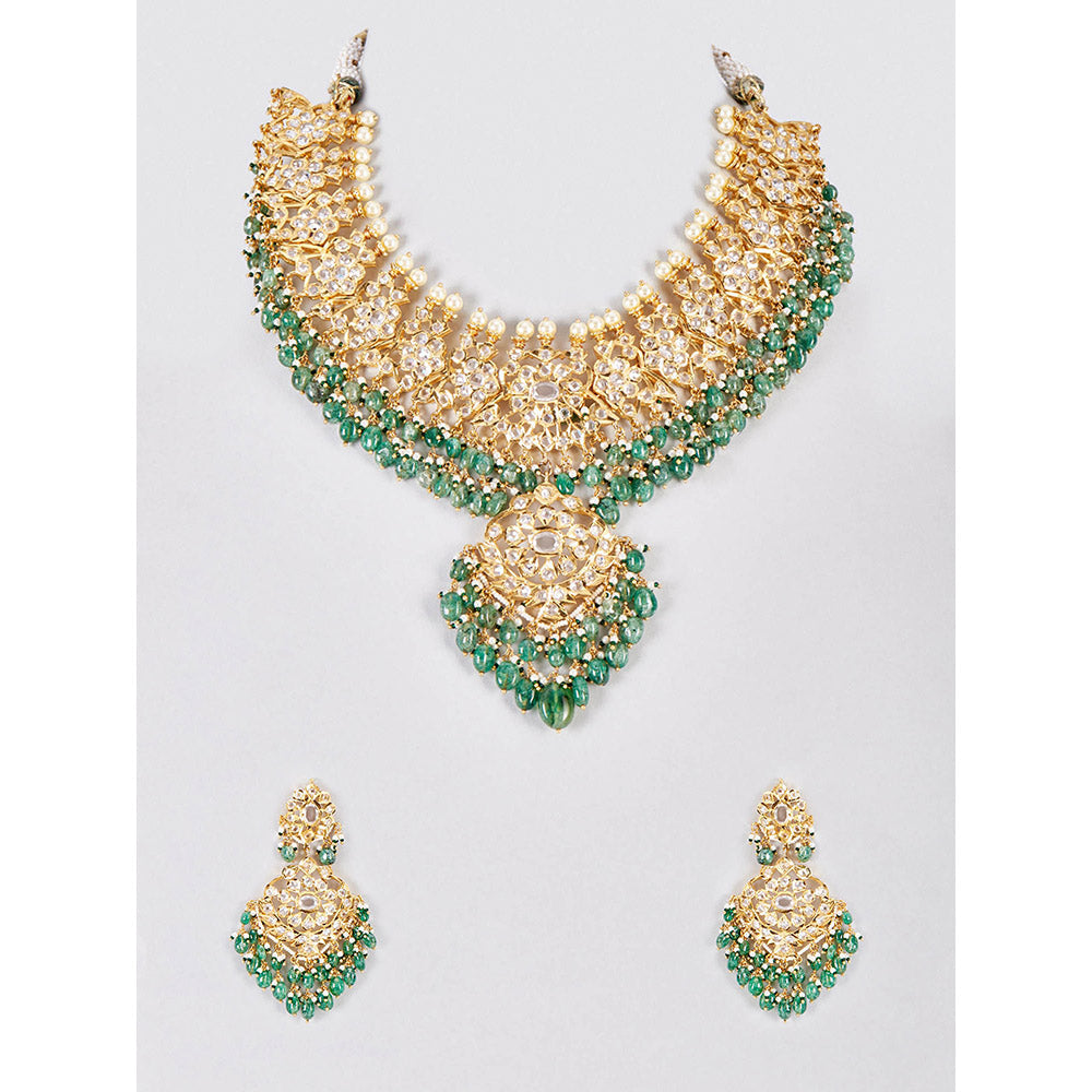 KIARA Mirza Necklace and Earrings 22KT Gold Plated