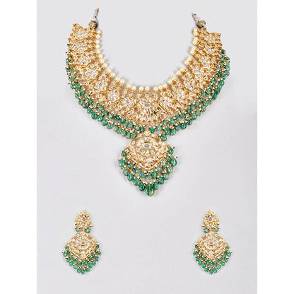 KIARA Mirza Necklace and Earrings 22KT Gold Plated