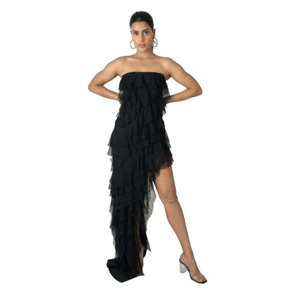 KIRAN GUPTA LABEL Azure Dress with Belt (Set of 2)