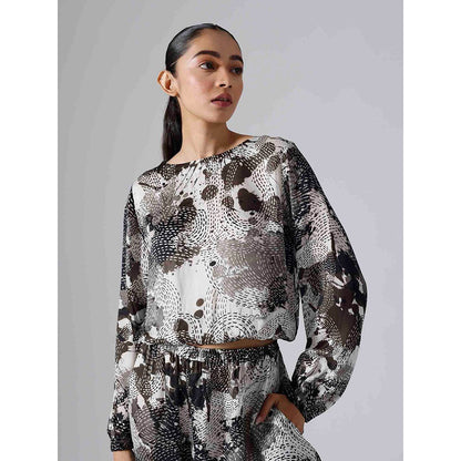 Klad Dash Black Printed Monochrome Co-Ord (Set of 2)