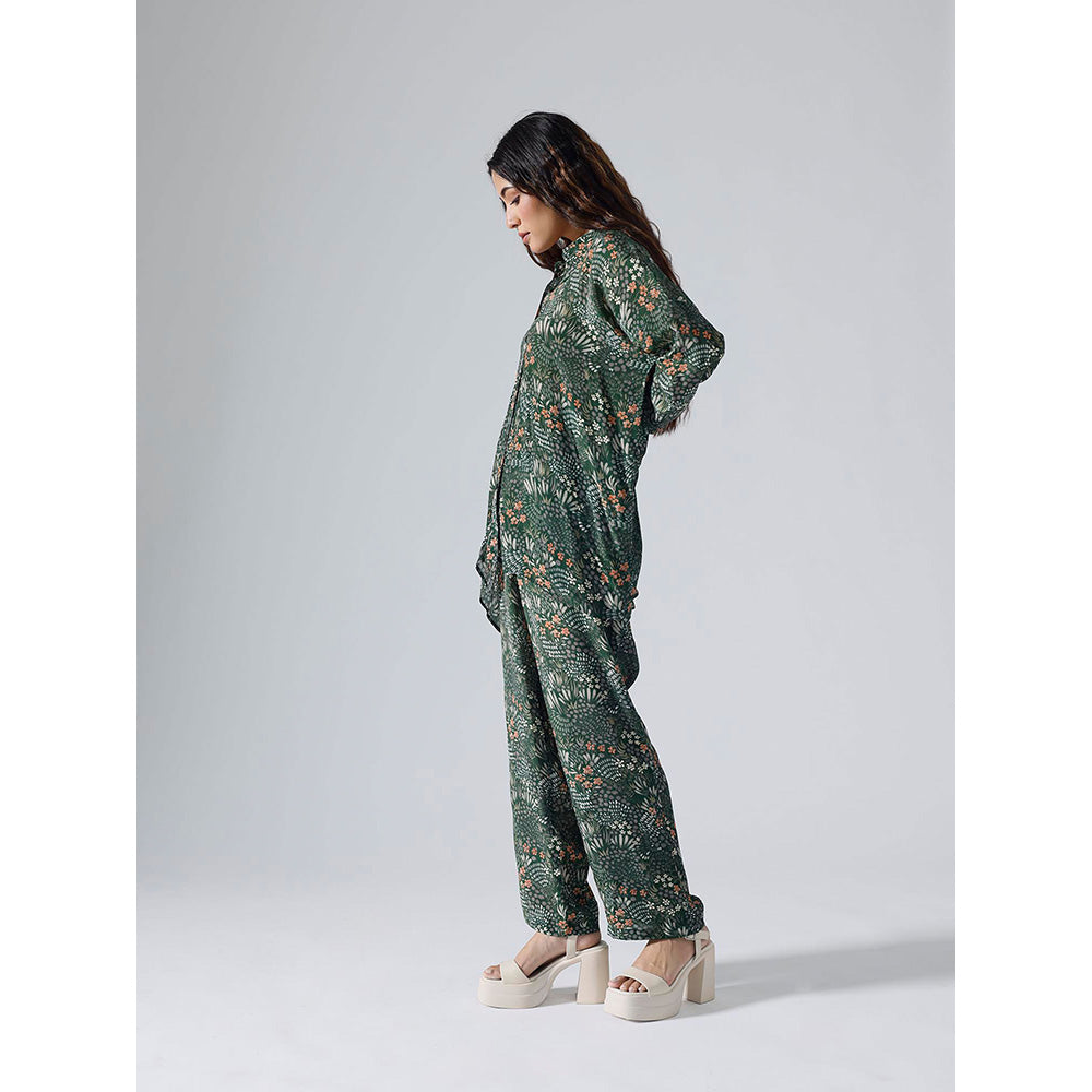 Klad Garden Green Floral Oversized Co-Ord (Set of 2)