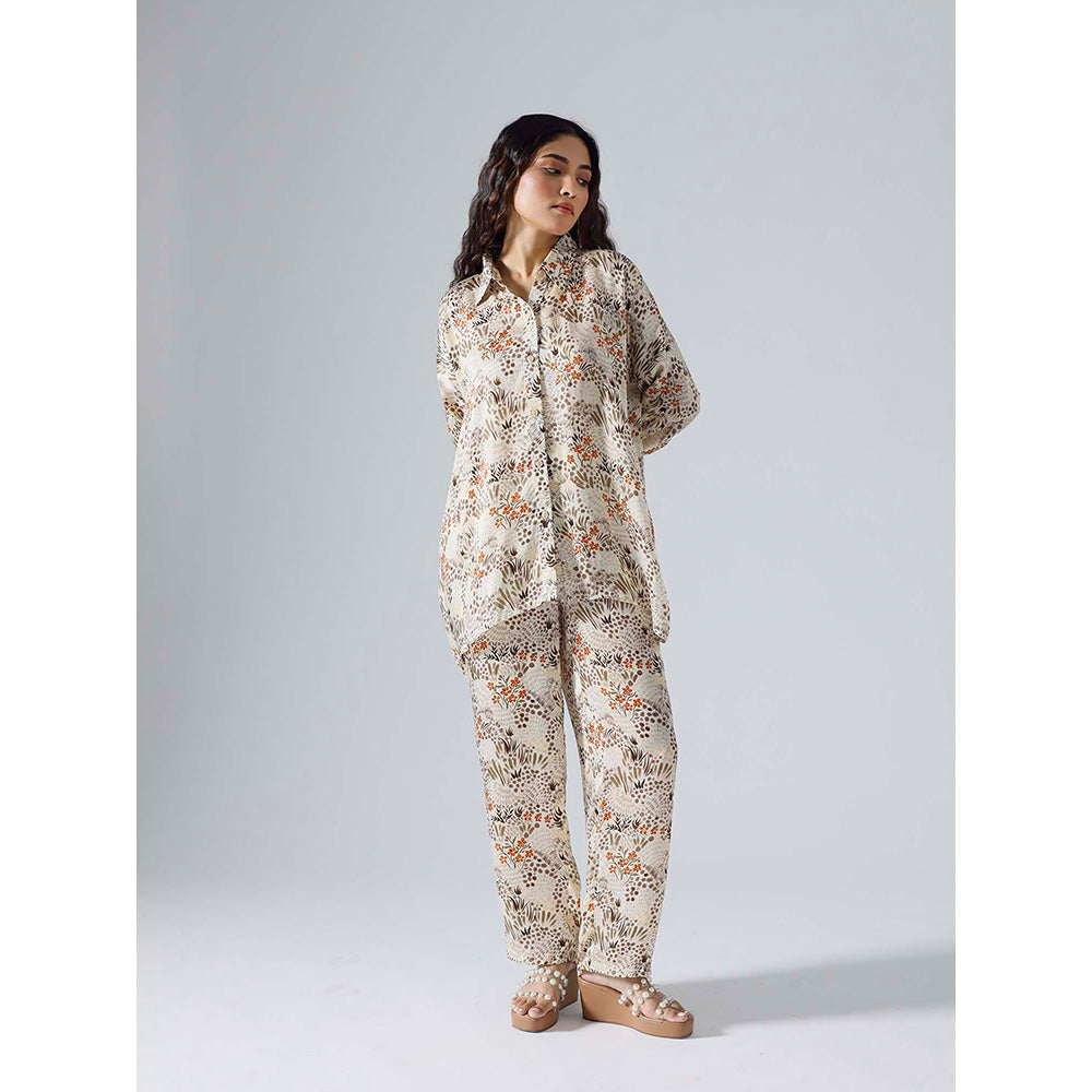 Klad Garden White Floral Oversized Co-Ord (Set of 2)
