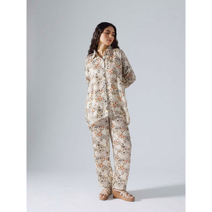 Klad Garden White Floral Oversized Co-Ord (Set of 2)