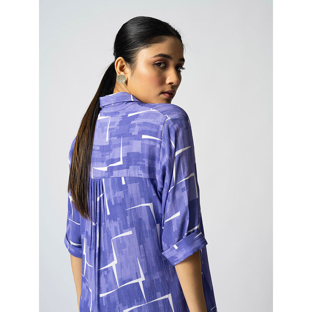 Klad Brick Blue Collar Neck Shirt