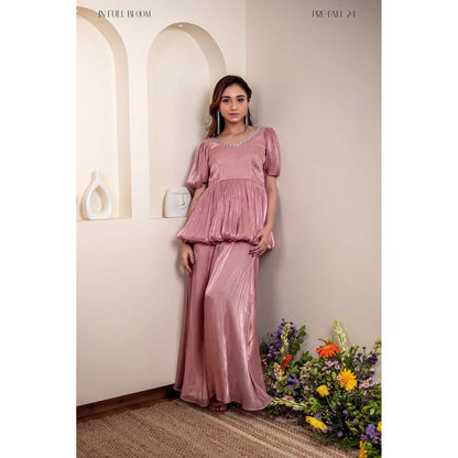 Kosha By Nilima Full Bloom Pink Co-Ord (Set of 2)