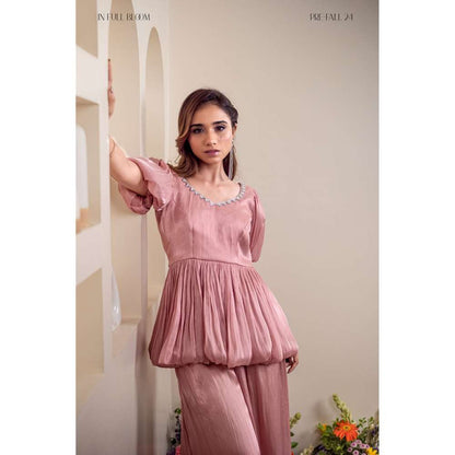 Kosha By Nilima Full Bloom Pink Co-Ord (Set of 2)