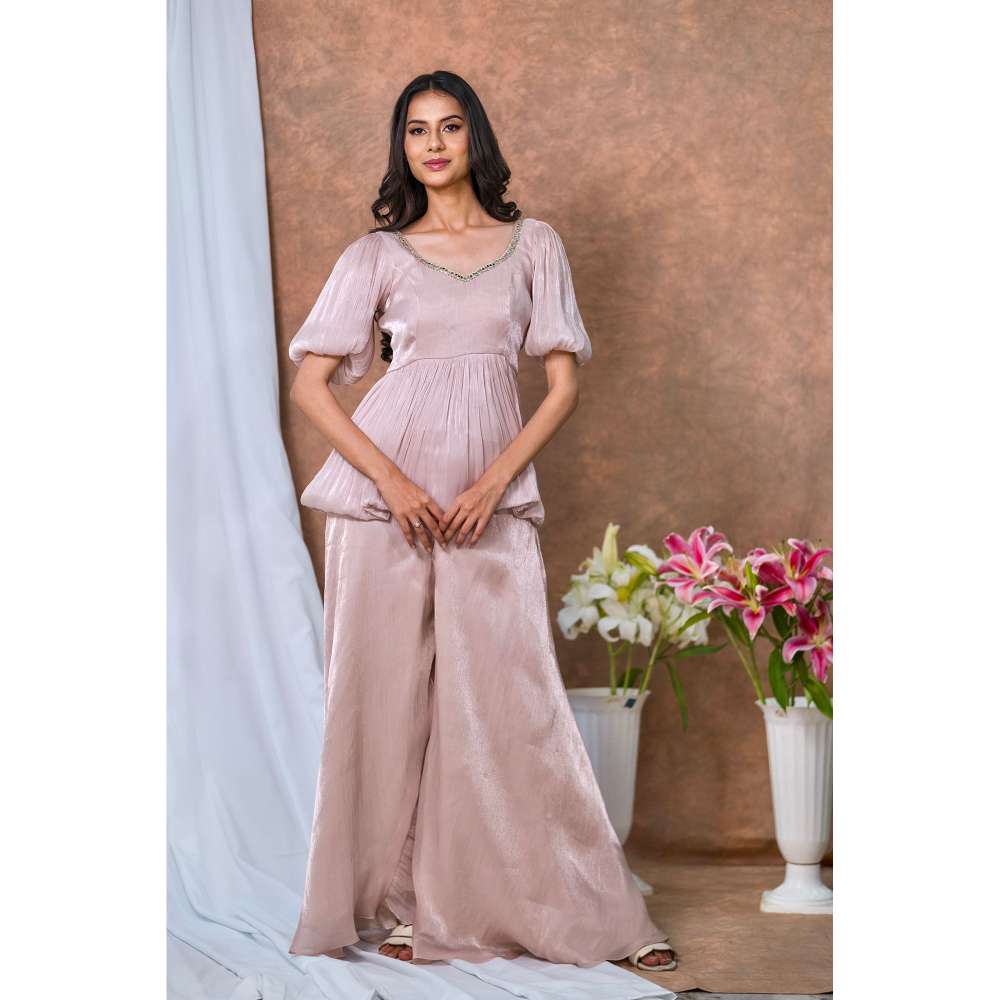 Kosha By Nilima Rose Pink Bloom Co-Ord (Set of 2)