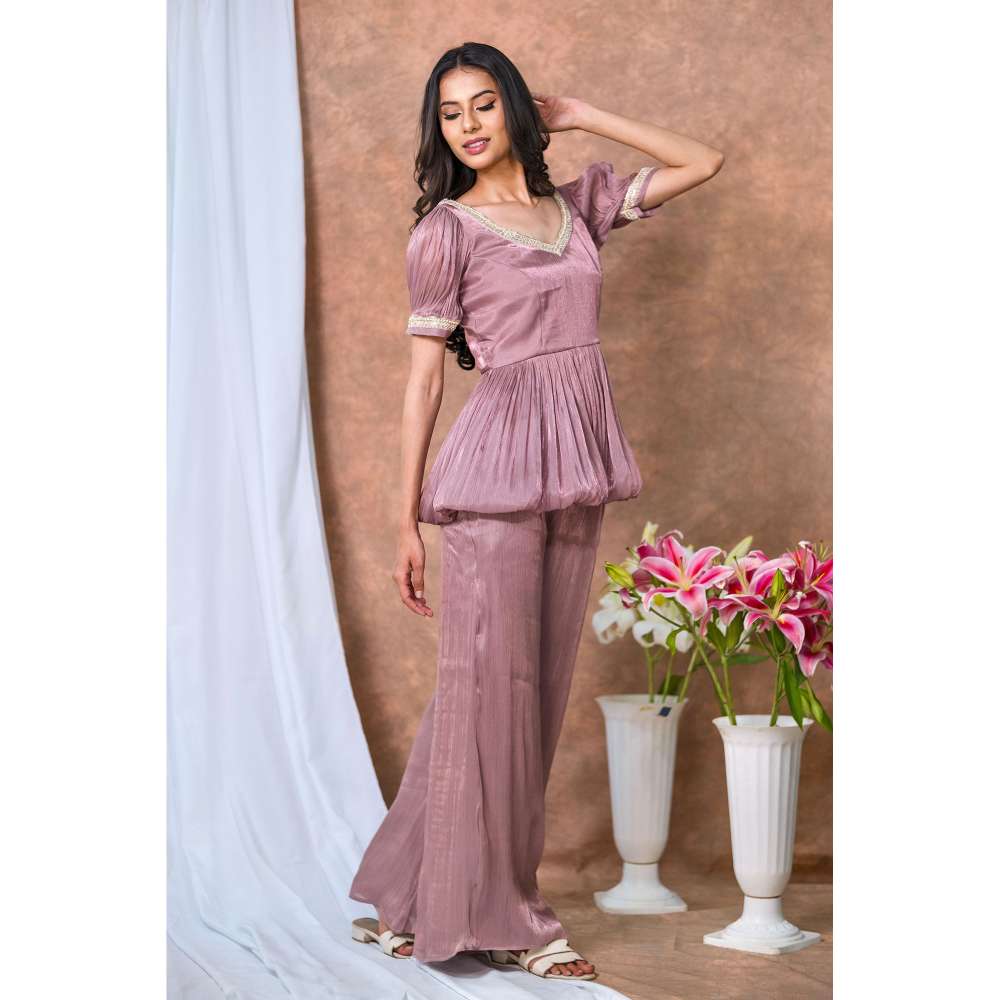 Kosha By Nilima Purple Bloom Co-Ord (Set of 2)