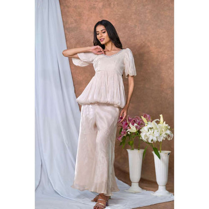 Kosha By Nilima Ivory Bloom Co-Ord (Set of 2)