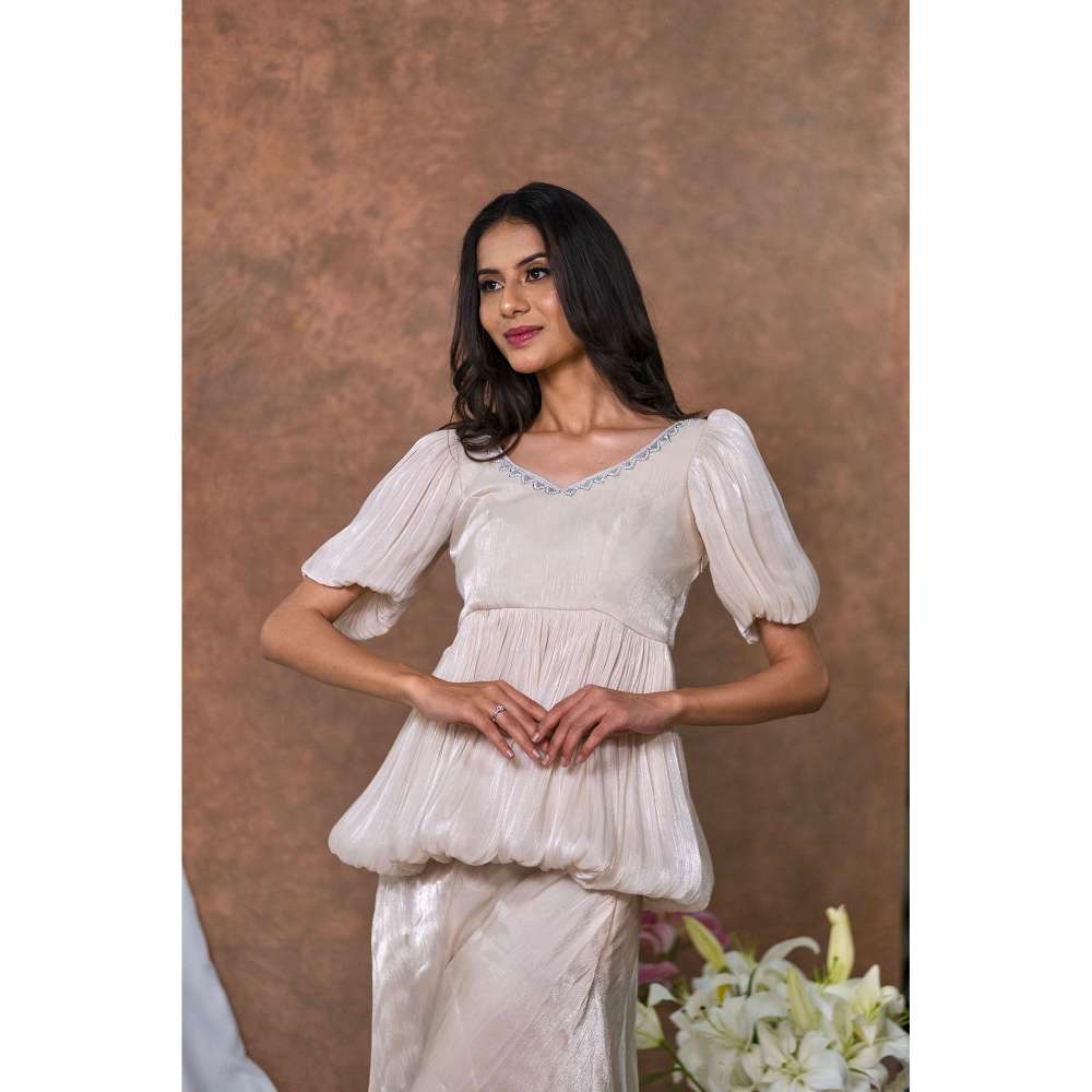 Kosha By Nilima Ivory Bloom Co-Ord (Set of 2)