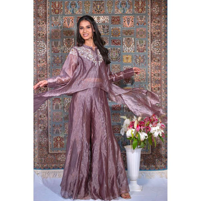 Kosha By Nilima Dark Purple Dreamy Hue Co-Ord (Set of 3)