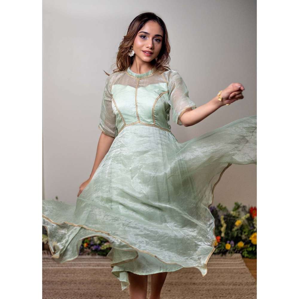 Kosha By Nilima Silver Lining Mint Green Dress