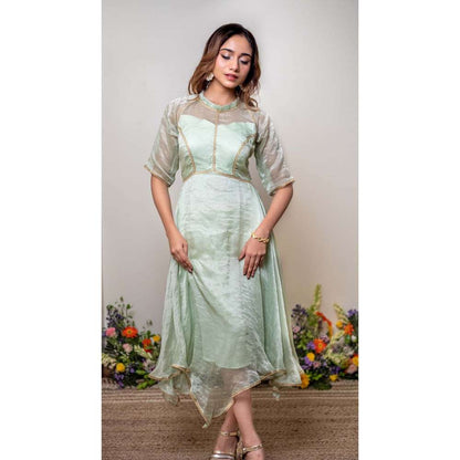 Kosha By Nilima Silver Lining Mint Green Dress