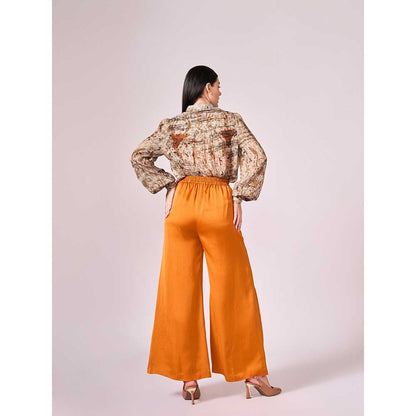 KOSWI Browns Abstract Print Shirt
