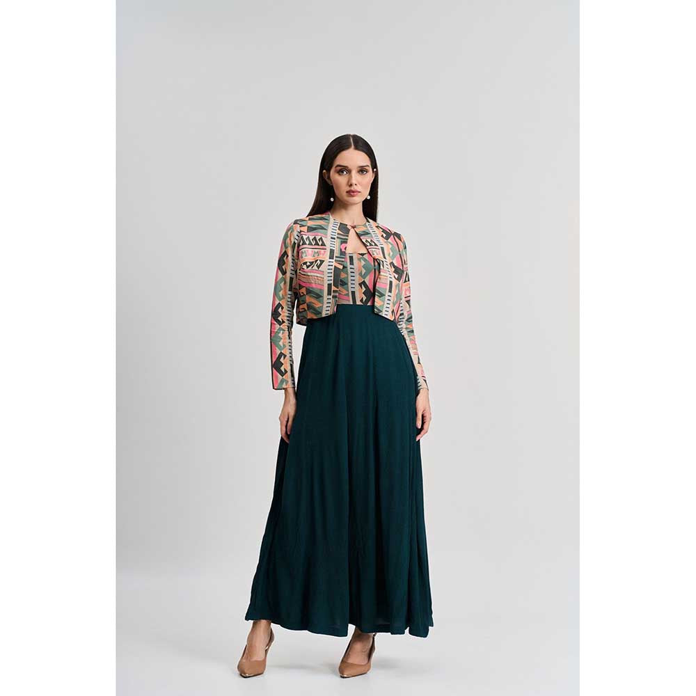 KOSWI Multi Coloured Geometric Print Jacket