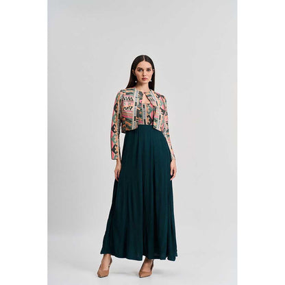 KOSWI Multi Coloured Geometric Print Jacket