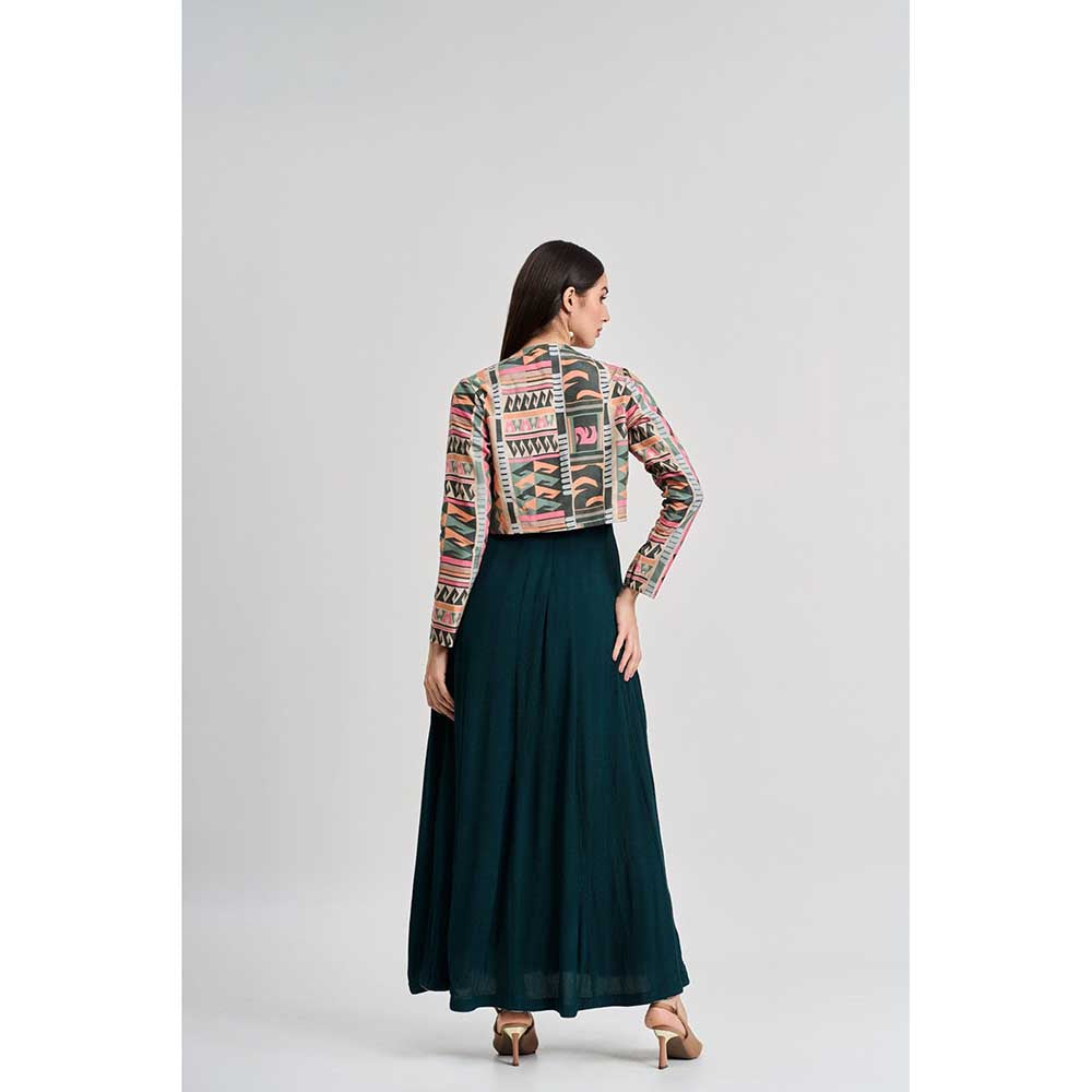 KOSWI Multi Coloured Geometric Print Jacket