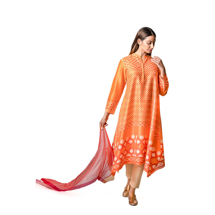 Krishna Mehta Geometric Block Print Tunic