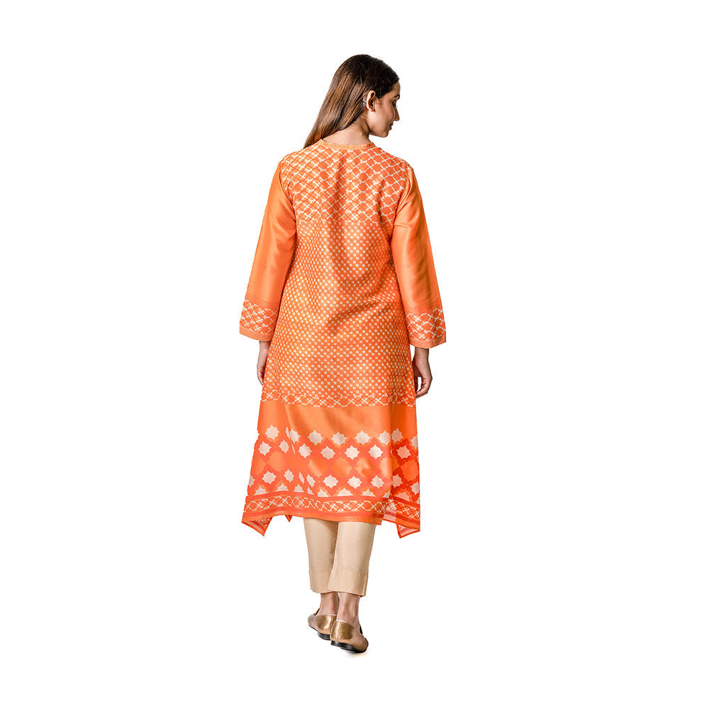 Krishna Mehta Geometric Block Print Tunic