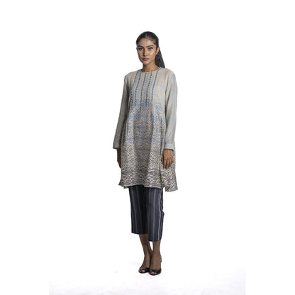 Krishna Mehta Chanderi Multi-Color Printed Tunic (Set of 2)