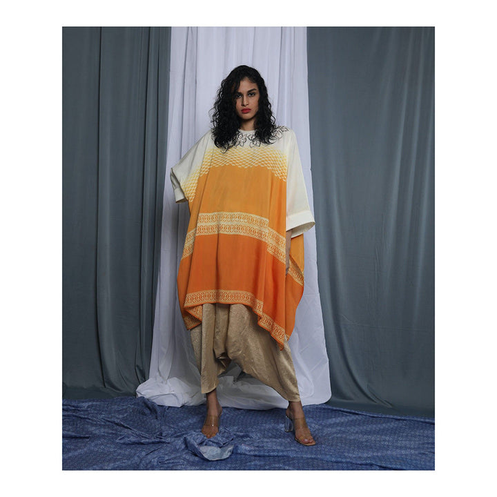 Krishna Mehta Multi-Color Shaded Printed Kaftan