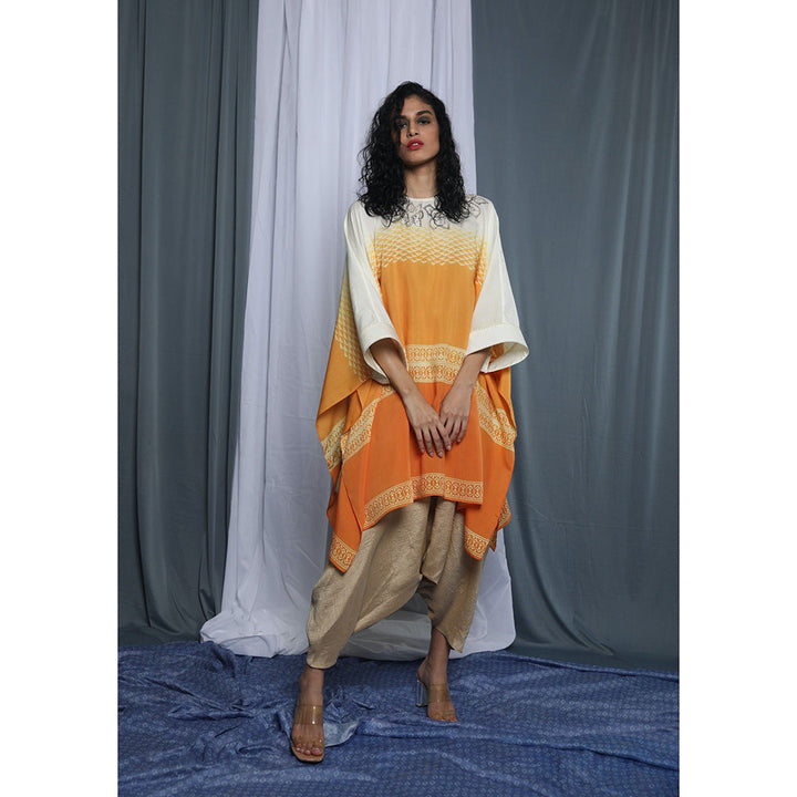 Krishna Mehta Multi-Color Shaded Printed Kaftan