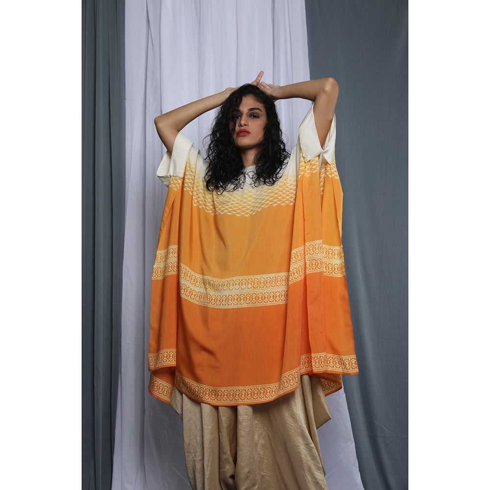 Krishna Mehta Multi-Color Shaded Printed Kaftan