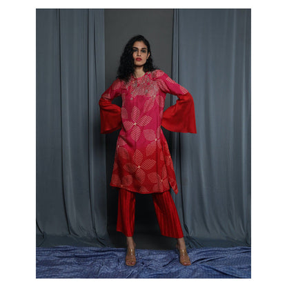 Krishna Mehta Multi-Color Shaded Printed Kurta